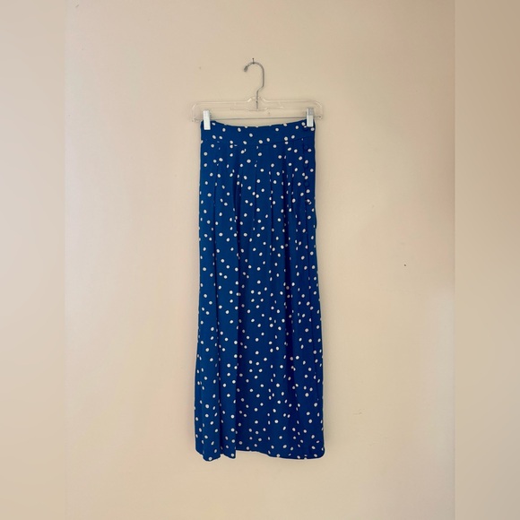 RARE Sezane Nelly Skirt Blue Dotty Size 8 (EU 40) - Picture 4 of 6